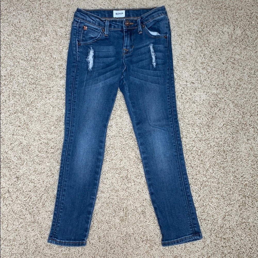 HUDSON distressed skinny jeans, girls size 6